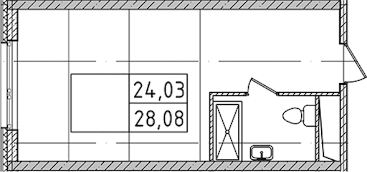 Квартира студия 28.08 м², 11/14 эт., Комплекс апартаментов «Ladozhsky Avenir»